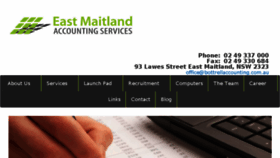 What Eastmaitlandaccounting.com.au website looked like in 2016 (8 years ago)