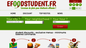 What Efoodstudent.fr website looked like in 2016 (8 years ago)