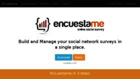 What Encuestame.org website looked like in 2016 (8 years ago)