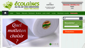 What Ecolaines.com website looked like in 2016 (8 years ago)