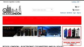 What Ecigs.london website looked like in 2016 (8 years ago)