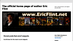 What Ericflint.net website looked like in 2016 (8 years ago)