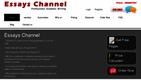 What Essayschannel.com website looked like in 2016 (8 years ago)