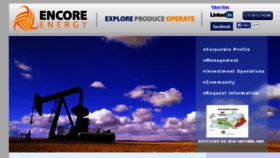 What Encore-energy.com website looked like in 2016 (8 years ago)