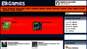 What Elkgames.com website looked like in 2016 (8 years ago)