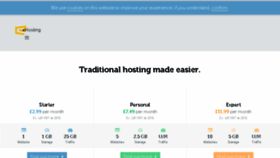 What Ehosting.co.uk website looked like in 2016 (8 years ago)