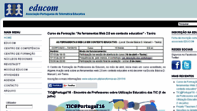 What Educom.pt website looked like in 2016 (8 years ago)