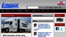 What Etrucker.com website looked like in 2016 (8 years ago)
