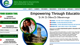 What Edusearch.co.nz website looked like in 2016 (8 years ago)
