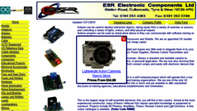 What Esr.co.uk website looked like in 2016 (8 years ago)
