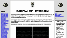 What Europeancuphistory.com website looked like in 2016 (8 years ago)