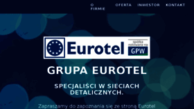 What Eurotel.pl website looked like in 2016 (8 years ago)
