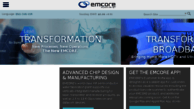 What Emcore.com website looked like in 2016 (8 years ago)