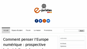 What E-juristes.org website looked like in 2016 (8 years ago)