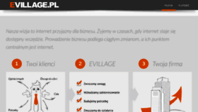 What Evillage.pl website looked like in 2016 (8 years ago)