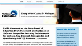 What Everyvoicecountsmi.org website looked like in 2016 (8 years ago)