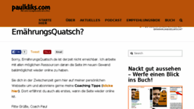 What Ernaehrungsquatsch.de website looked like in 2016 (8 years ago)