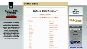 What Eastonsbibledictionary.org website looked like in 2016 (8 years ago)