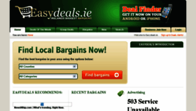 What Easydeals.ie website looked like in 2016 (8 years ago)