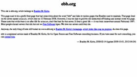What Ebb.org website looked like in 2016 (8 years ago)