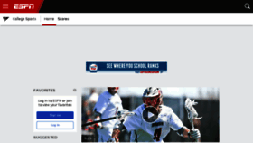 What Espnu.com website looked like in 2016 (8 years ago)