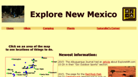 What Explorenm.com website looked like in 2016 (8 years ago)