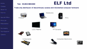 What Elf.co.uk website looked like in 2016 (8 years ago)