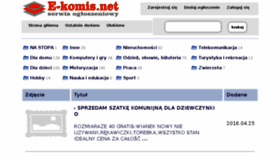 What E-komis.net website looked like in 2016 (7 years ago)