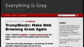 What Everythingisgray.com website looked like in 2016 (8 years ago)