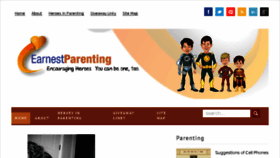 What Earnestparenting.com website looked like in 2016 (8 years ago)