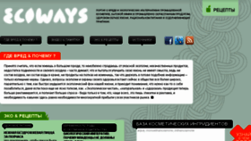 What Ecoways.ru website looked like in 2016 (8 years ago)