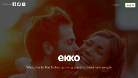 What Ekko.com website looked like in 2016 (8 years ago)