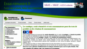 What Essai-remunere.fr website looked like in 2016 (8 years ago)