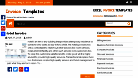 What Excelinvoicetemplates.com website looked like in 2016 (8 years ago)