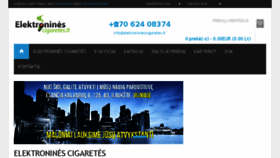 What Elektroninescigaretes.lt website looked like in 2016 (8 years ago)