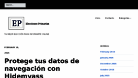 What Eleccionesprimarias.cl website looked like in 2016 (8 years ago)