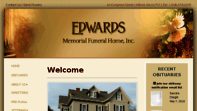 What Edwardsmemorialfuneralhome.com website looked like in 2016 (7 years ago)