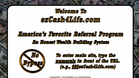 What Ezcash4life.com website looked like in 2016 (8 years ago)