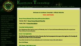 What Easttown.org website looked like in 2016 (8 years ago)