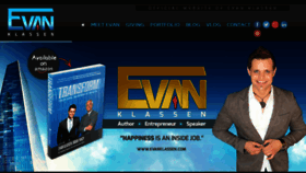 What Evanklassen.com website looked like in 2016 (7 years ago)