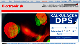 What Electronic.sk website looked like in 2016 (7 years ago)
