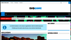 What Evogame.net website looked like in 2016 (7 years ago)