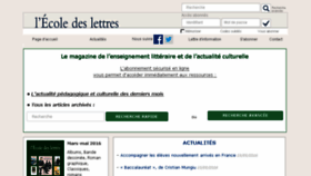 What Ecoledeslettres.fr website looked like in 2016 (7 years ago)