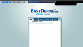 What Easydefine.com website looked like in 2016 (7 years ago)