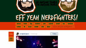 What Effyeahnerdfighters.com website looked like in 2016 (7 years ago)