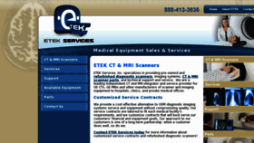 What Etekservices.com website looked like in 2016 (7 years ago)