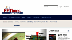What Electronics-eetimes.com website looked like in 2016 (7 years ago)