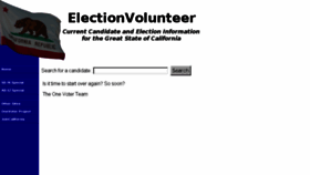 What Electionvolunteer.com website looked like in 2016 (7 years ago)
