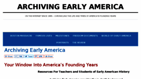 What Earlyamerica.com website looked like in 2016 (7 years ago)