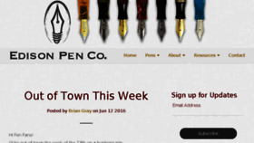 What Edisonpen.com website looked like in 2016 (7 years ago)